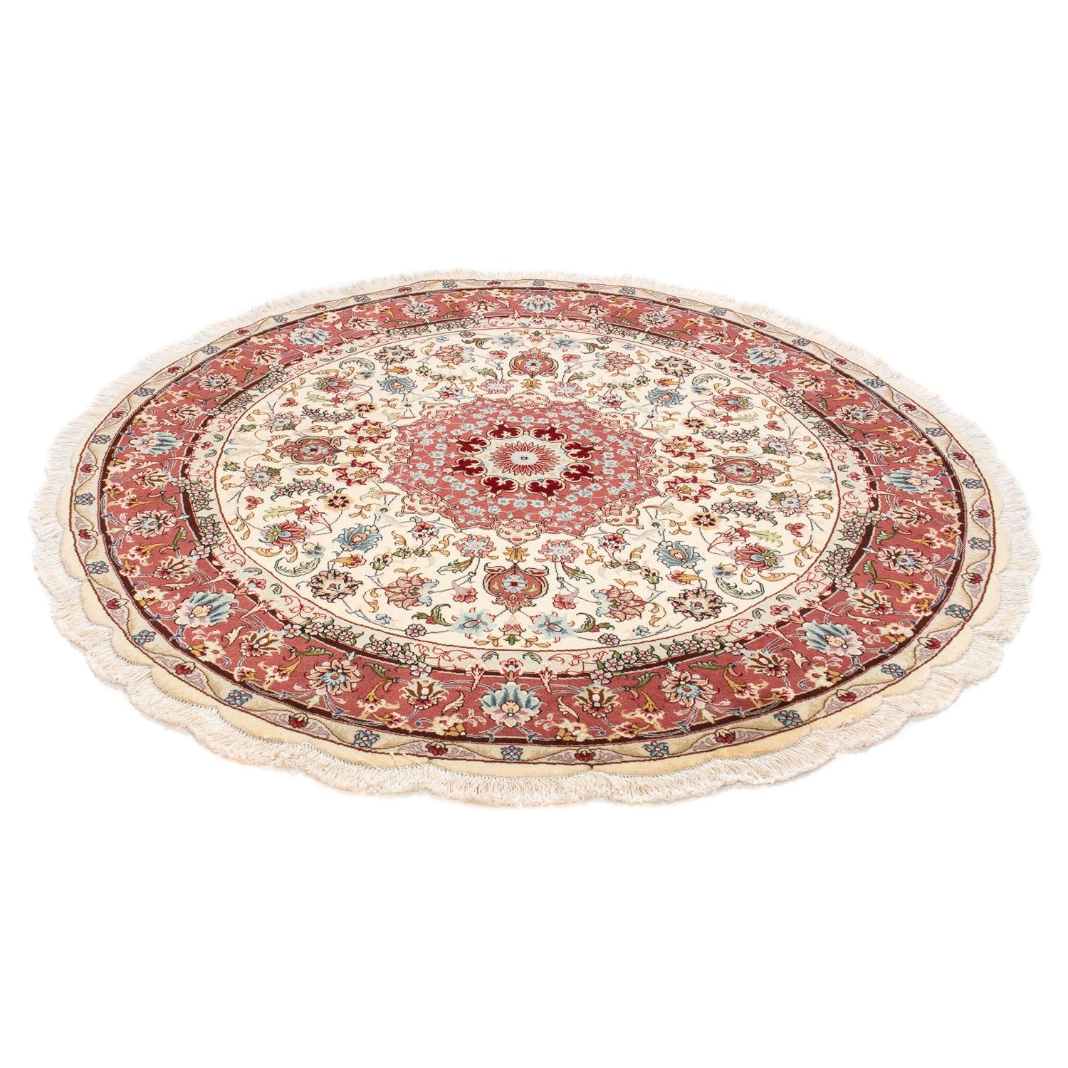 Tapis persan - Tabriz - Royal ronde  - 145 x 145 cm - beige