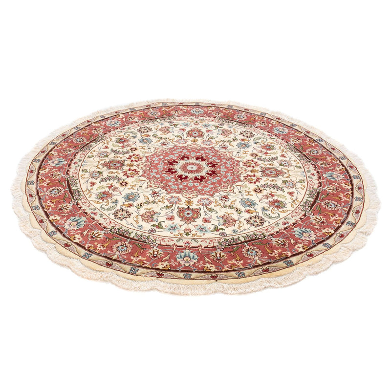 Tapis persan - Tabriz - Royal ronde  - 145 x 145 cm - beige