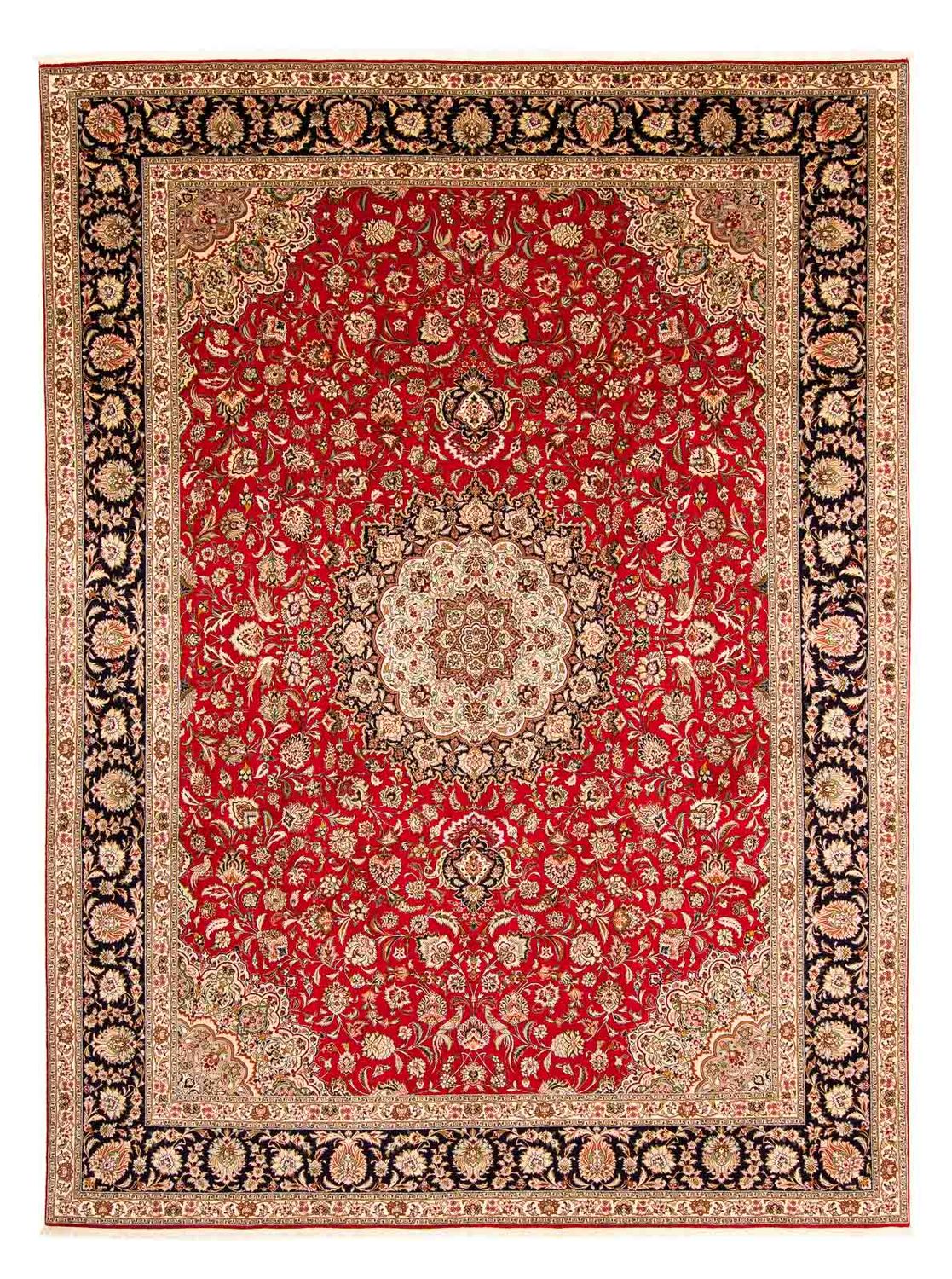 Tapis persan - Tabriz - Royal - 400 x 300 cm - rouge foncé