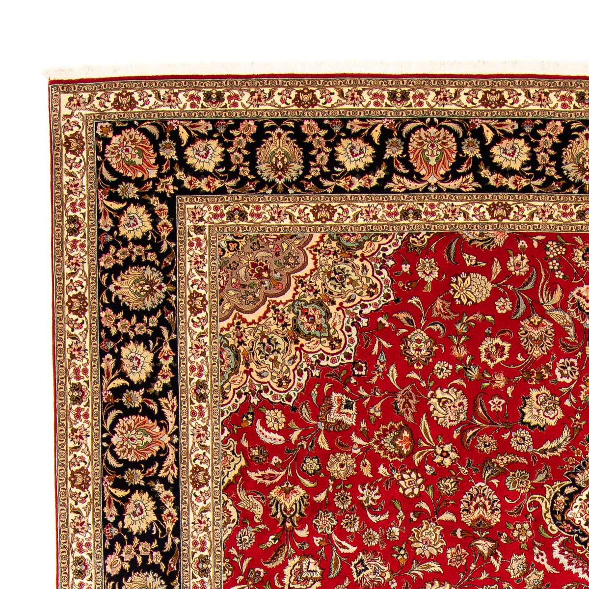 Tapis persan - Tabriz - Royal - 400 x 300 cm - rouge foncé