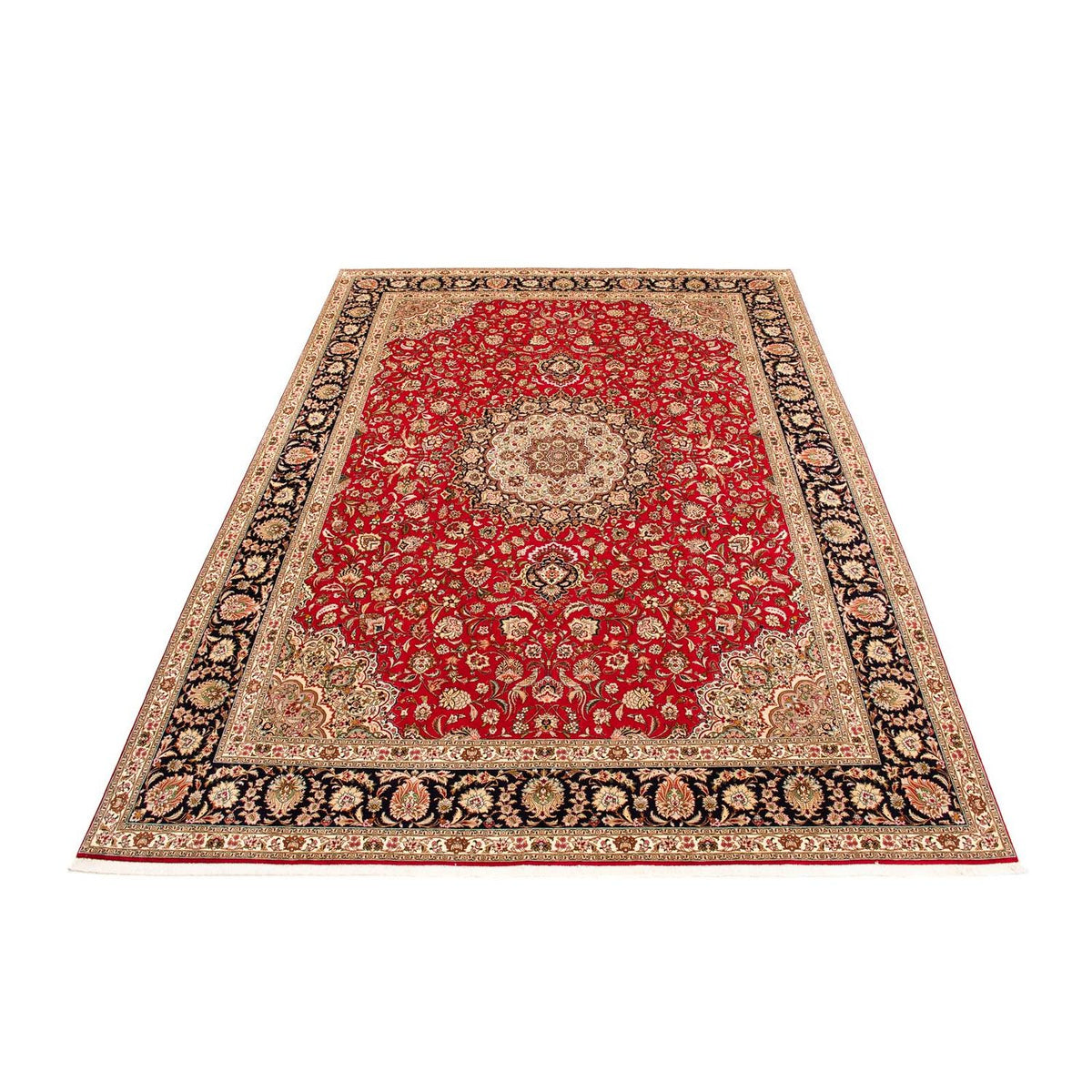Tapis persan - Tabriz - Royal - 400 x 300 cm - rouge foncé