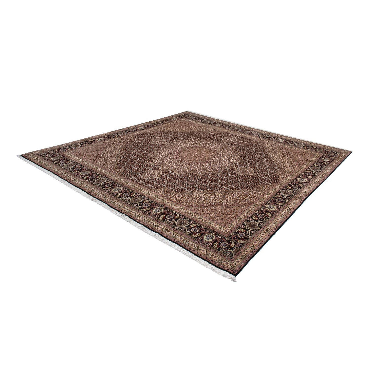Tapis persan - Tabriz - Royal carré  - 248 x 245 cm - marron