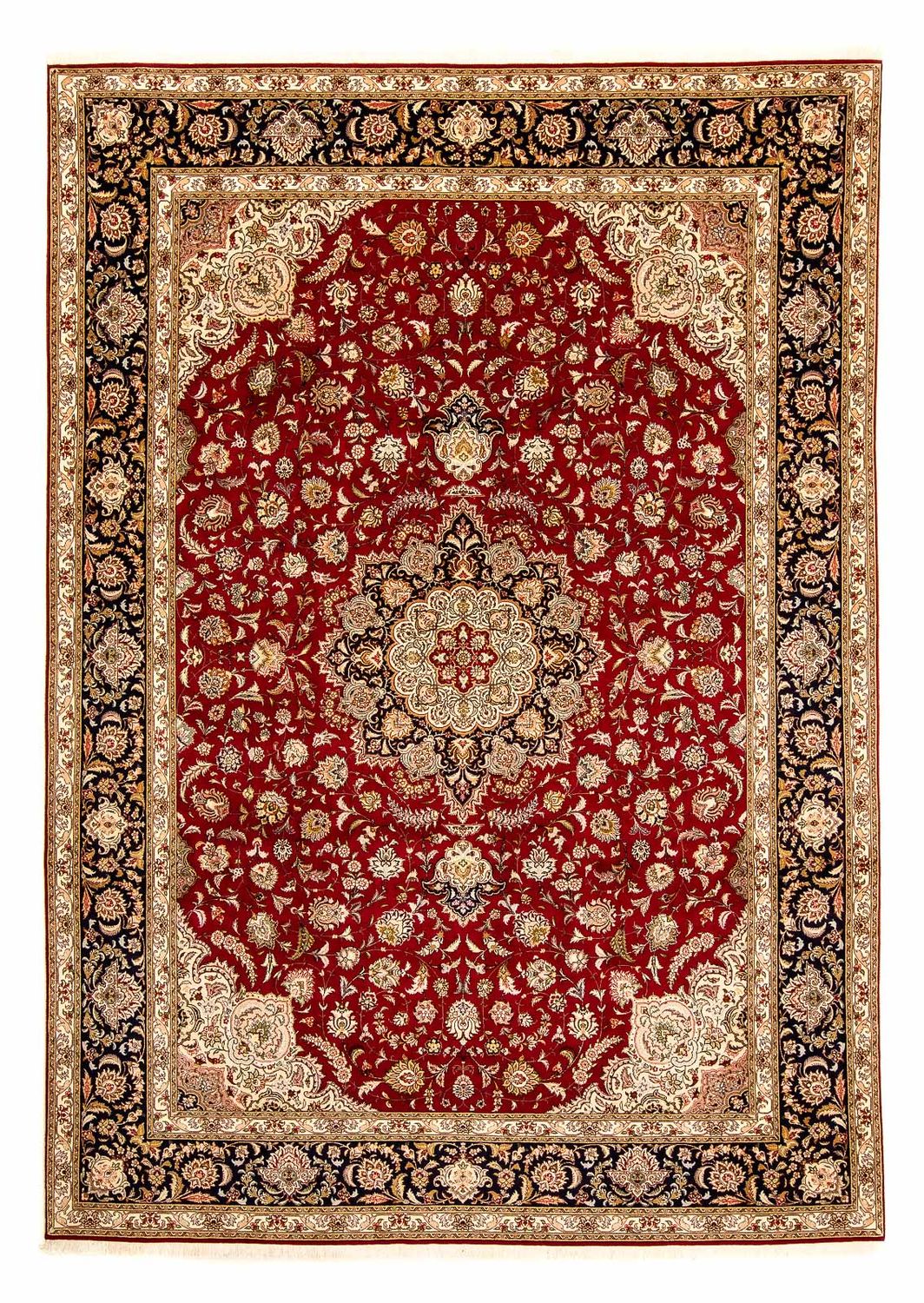 Tapis persan - Tabriz - Royal - 353 x 254 cm - rouge foncé