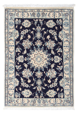 Tapis persan - Nain - Royal - 84 x 57 cm - bleu foncé