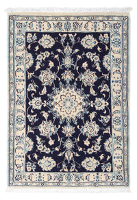Tapis persan - Nain - Royal - 84 x 57 cm - bleu foncé