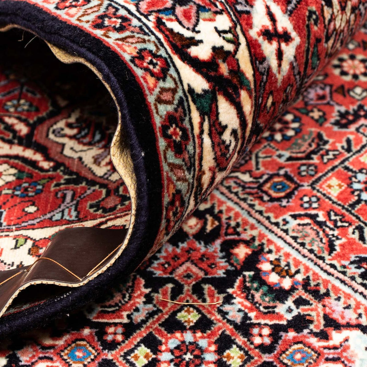 Tapis persan - Bidjar - 404 x 298 cm - rouge clair