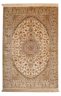 Tapis persan - Ghom - 195 x 131 cm - beige