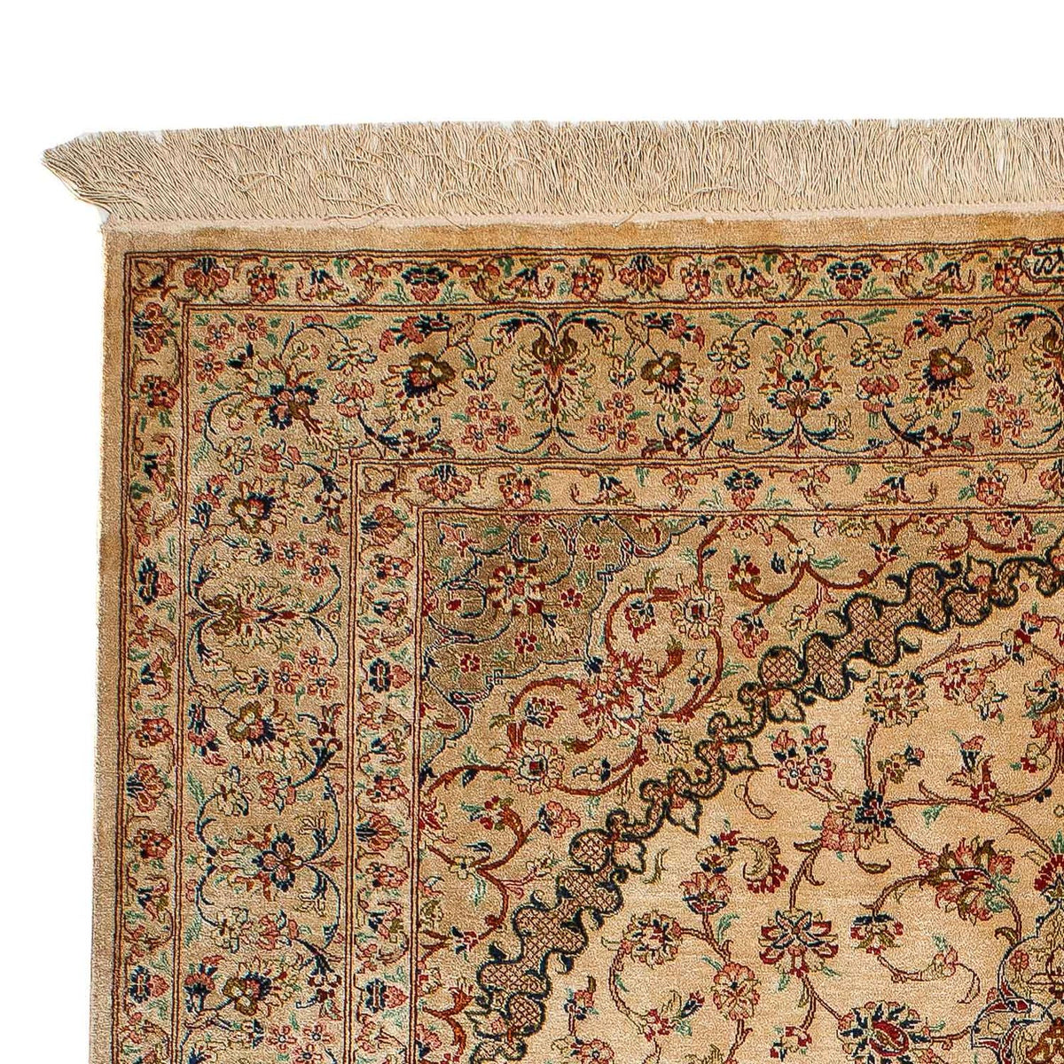 Tapis persan - Ghom - 195 x 131 cm - beige