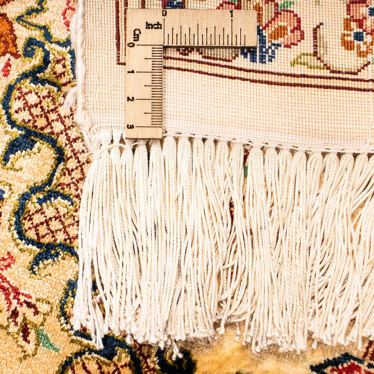 Tapis persan - Ghom - 195 x 131 cm - beige