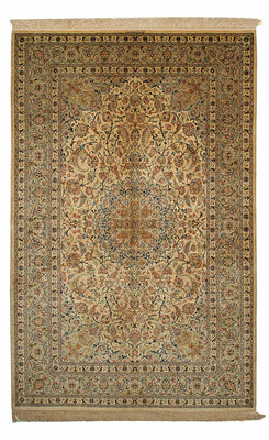 Tapis persan - Ghom - 204 x 129 cm - marron clair
