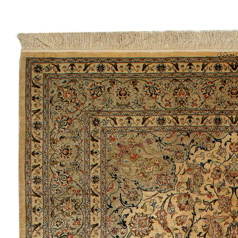 Tapis persan - Ghom - 204 x 129 cm - marron clair