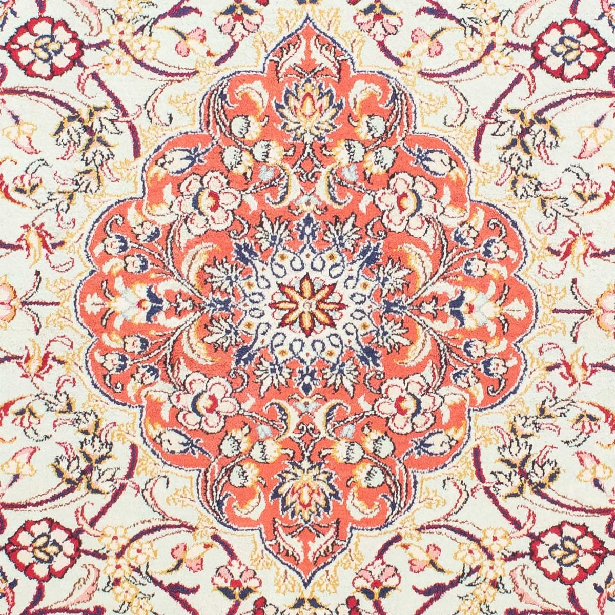 Tapis persan - Ghom - 152 x 105 cm - rouge clair