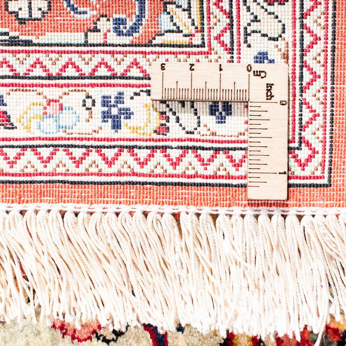 Tapis persan - Ghom - 152 x 105 cm - rouge clair