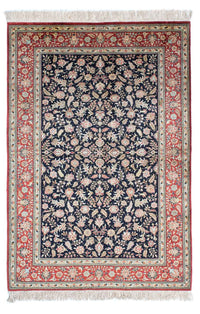Tapis persan - Ghom - 148 x 98 cm - bleu foncé
