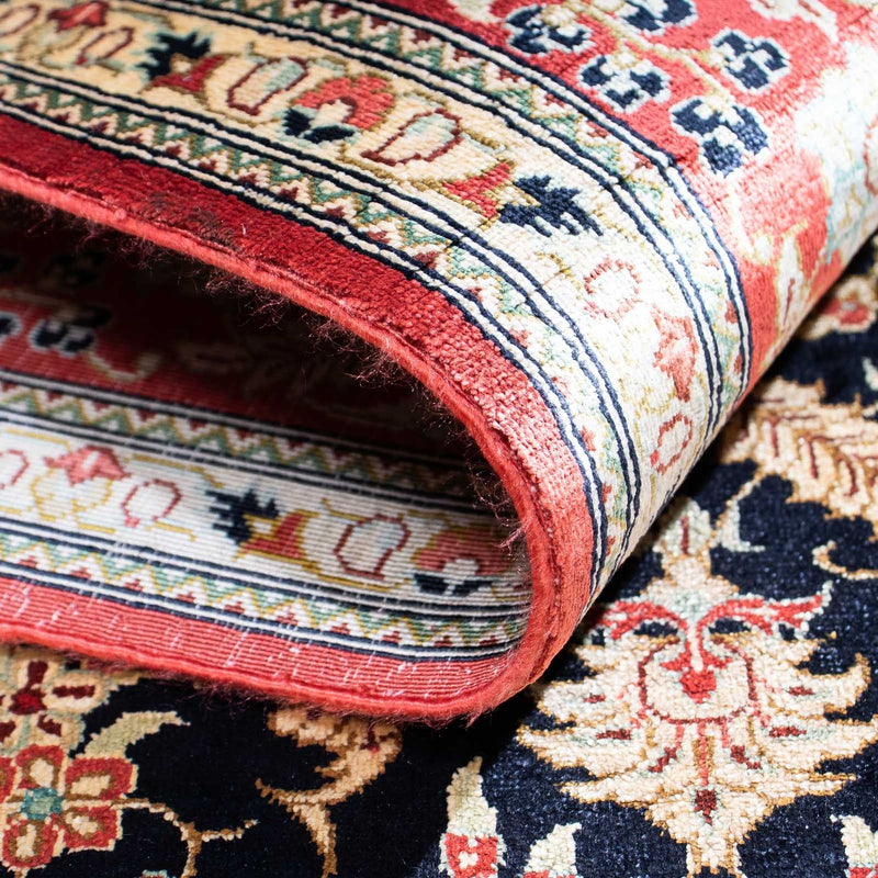 Tapis persan - Ghom - 148 x 98 cm - bleu foncé