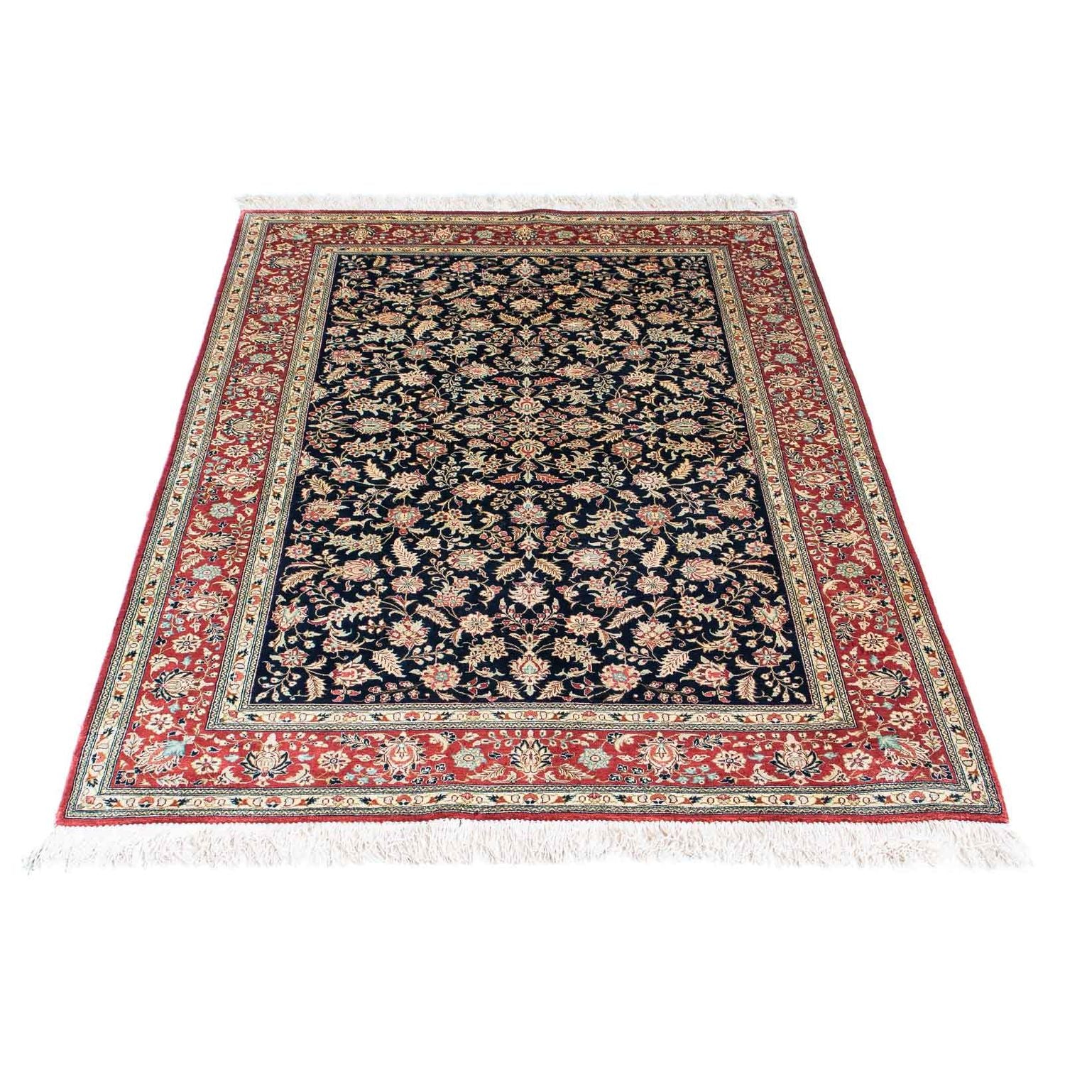 Tapis persan - Ghom - 148 x 98 cm - bleu foncé