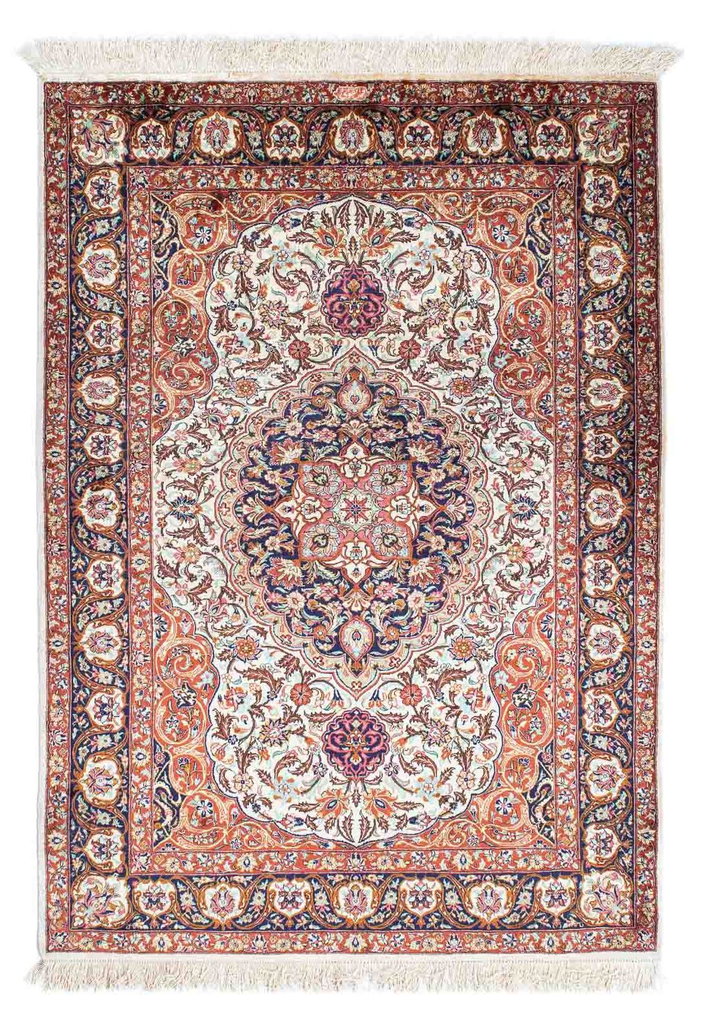 Tapis persan - Ghom - 148 x 102 cm - beige