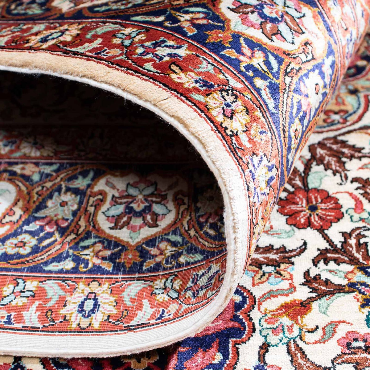 Tapis persan - Ghom - 148 x 102 cm - beige