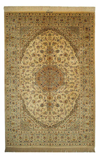 Tapis persan - Ghom - 200 x 133 cm - beige