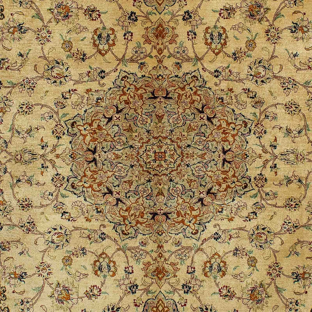 Tapis persan - Ghom - 200 x 133 cm - beige