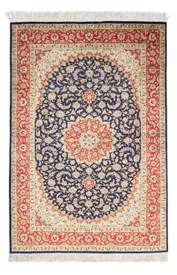 Tapis persan - Ghom - 153 x 100 cm - bleu foncé
