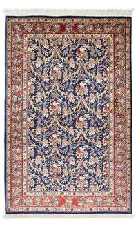 Tapis persan - Ghom - 154 x 98 cm - bleu foncé