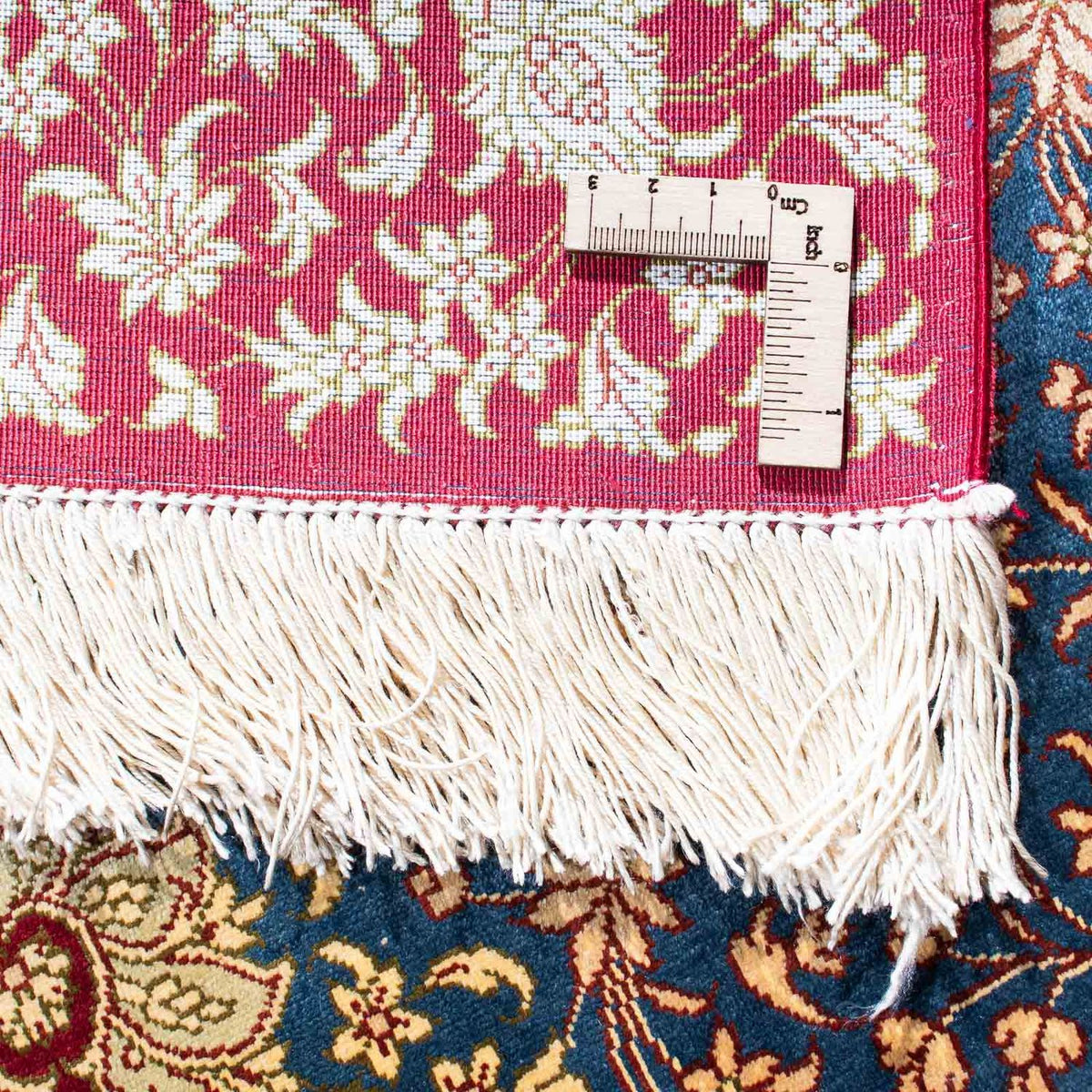 Tapis persan - Ghom - 123 x 78 cm - bleu clair