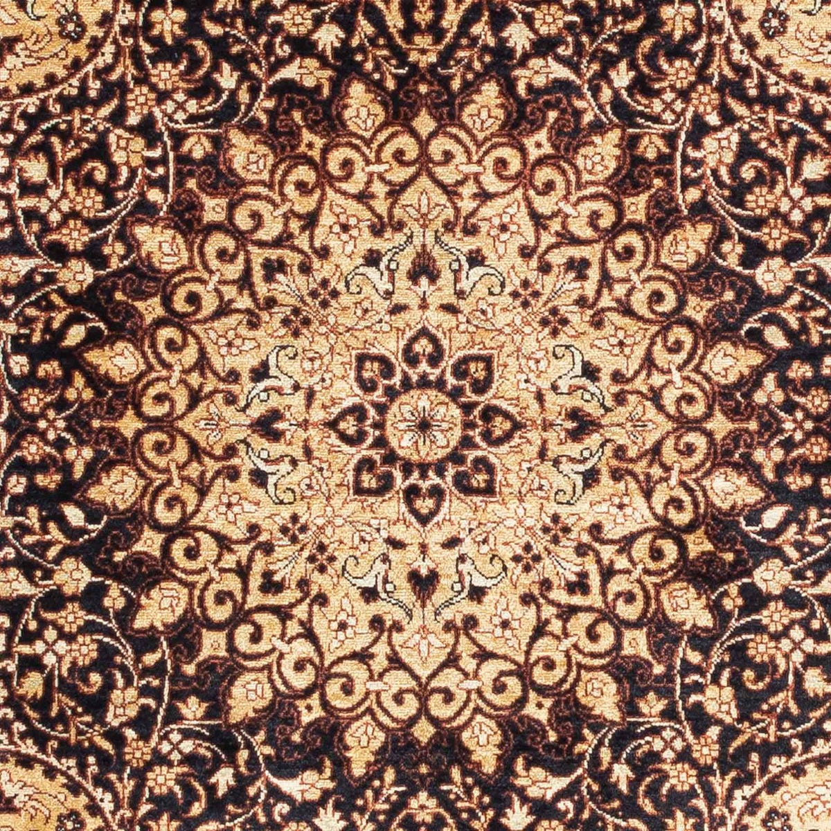 Tapis persan - Ghom - 118 x 78 cm - marron clair
