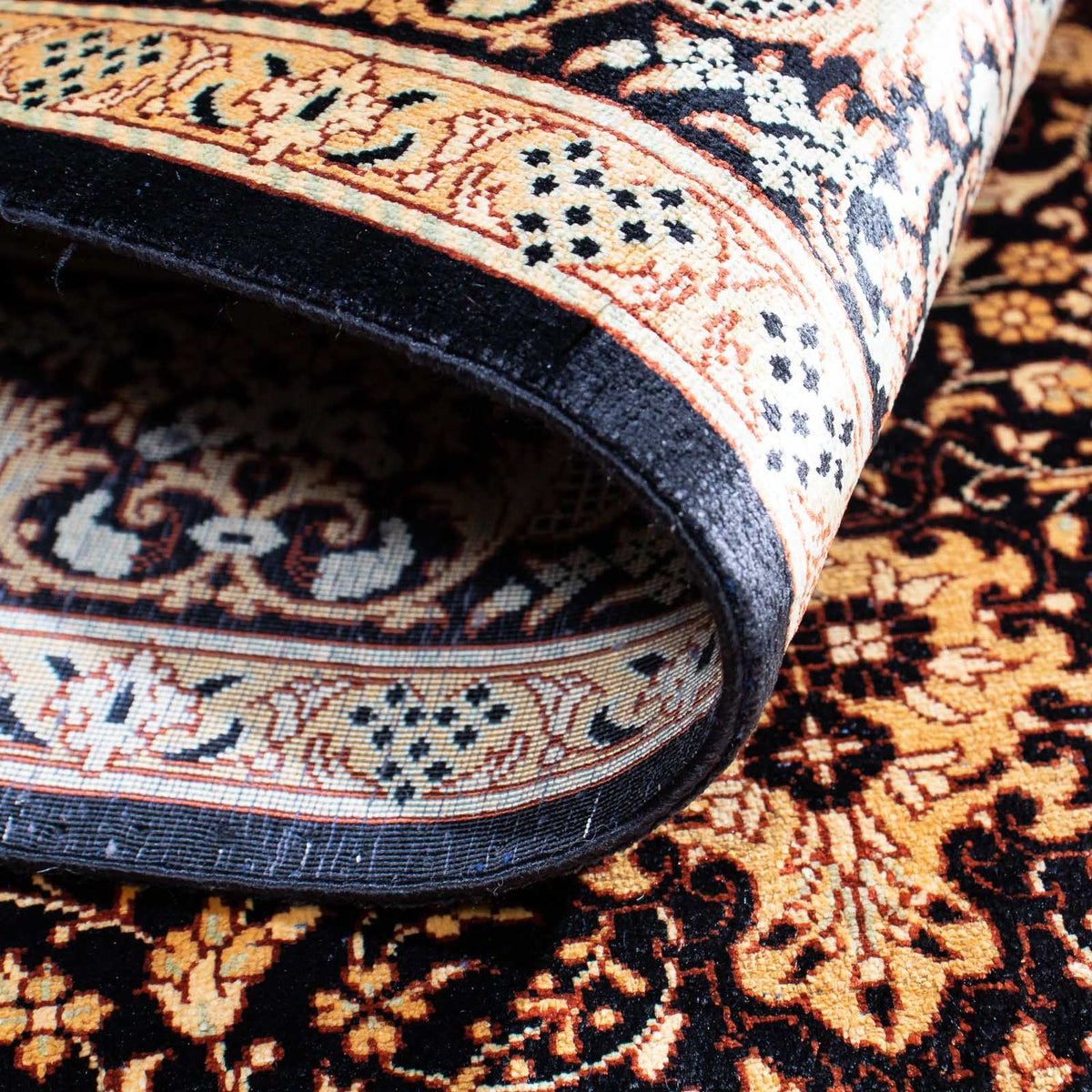 Tapis persan - Ghom - 118 x 78 cm - marron clair