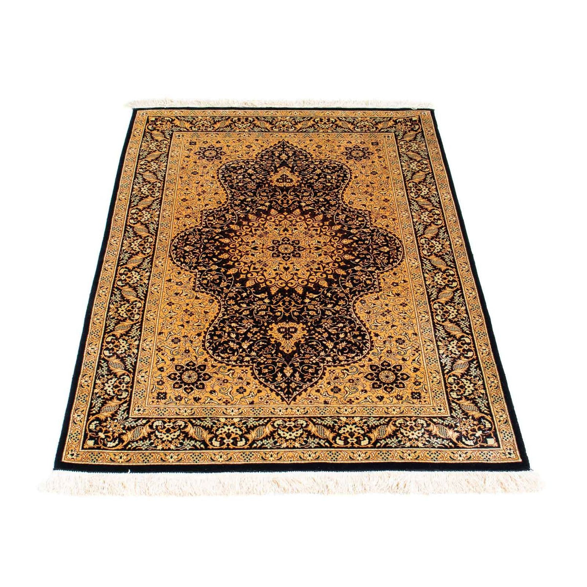 Tapis persan - Ghom - 118 x 78 cm - marron clair