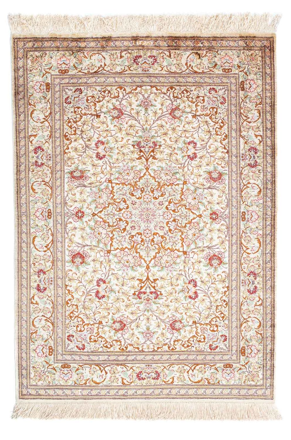 Tapis persan - Ghom - 117 x 81 cm - beige