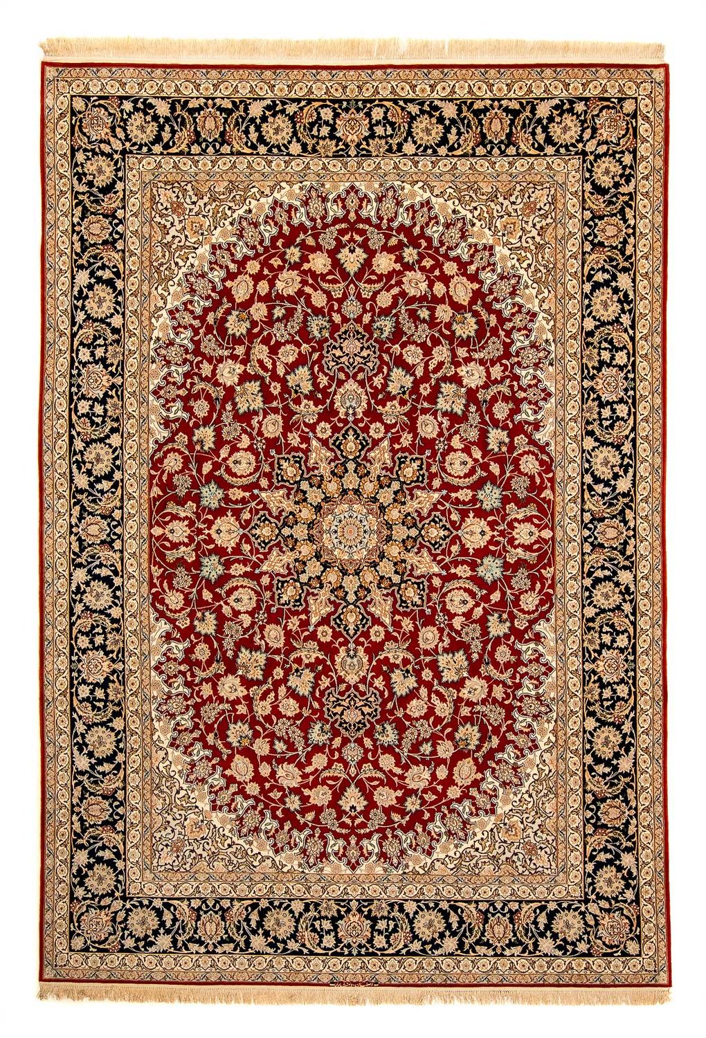 Tapis persan - Isfahan - Premium - 357 x 249 cm - rouge foncé