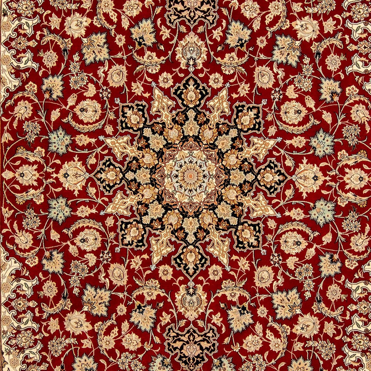 Tapis persan - Isfahan - Premium - 357 x 249 cm - rouge foncé