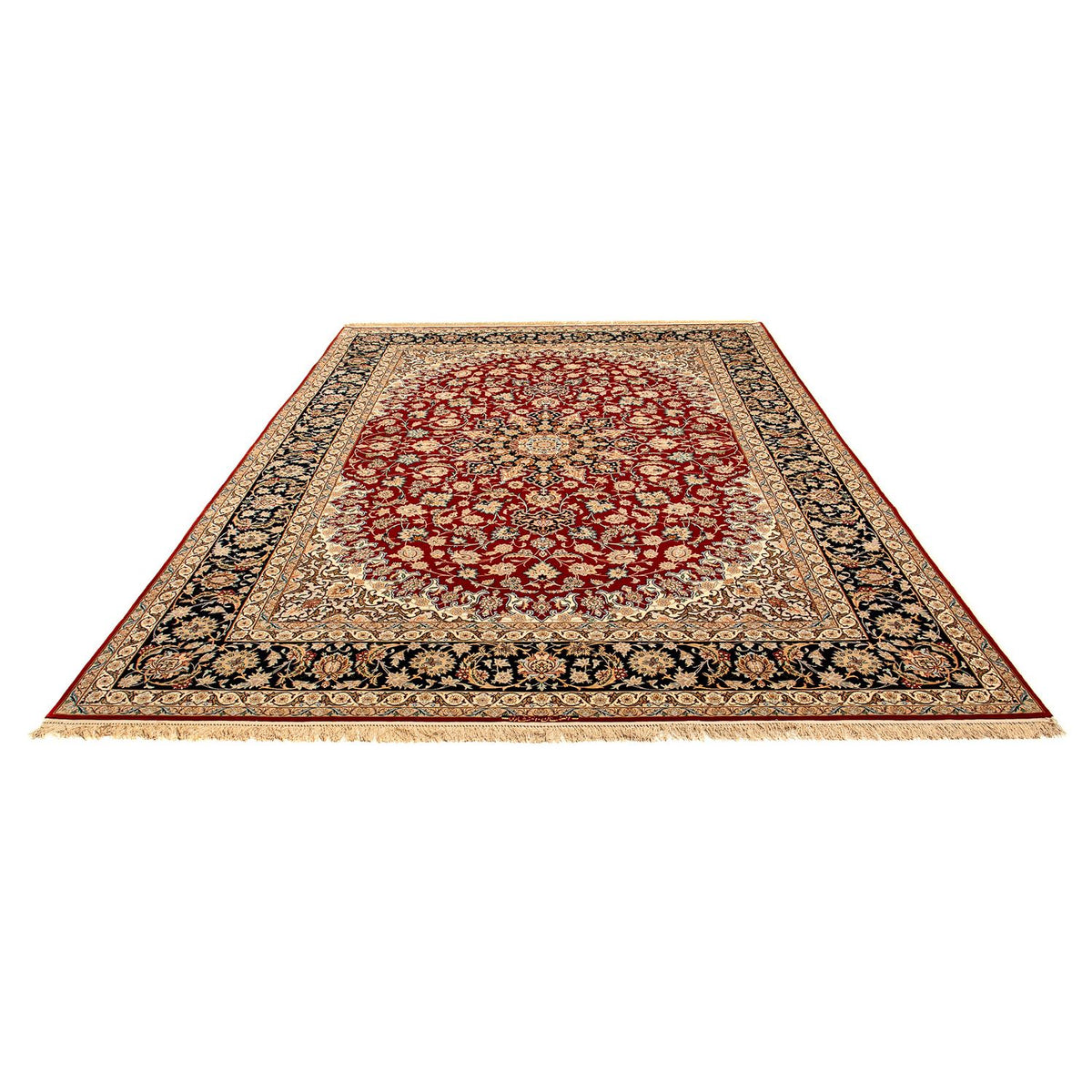Tapis persan - Isfahan - Premium - 357 x 249 cm - rouge foncé