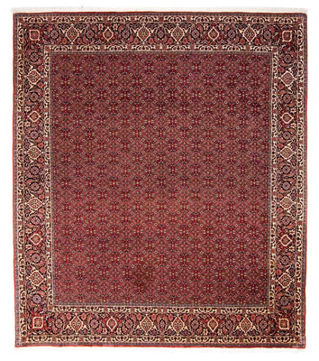 Tapis persan - Bidjar - 288 x 256 cm - rouge foncé