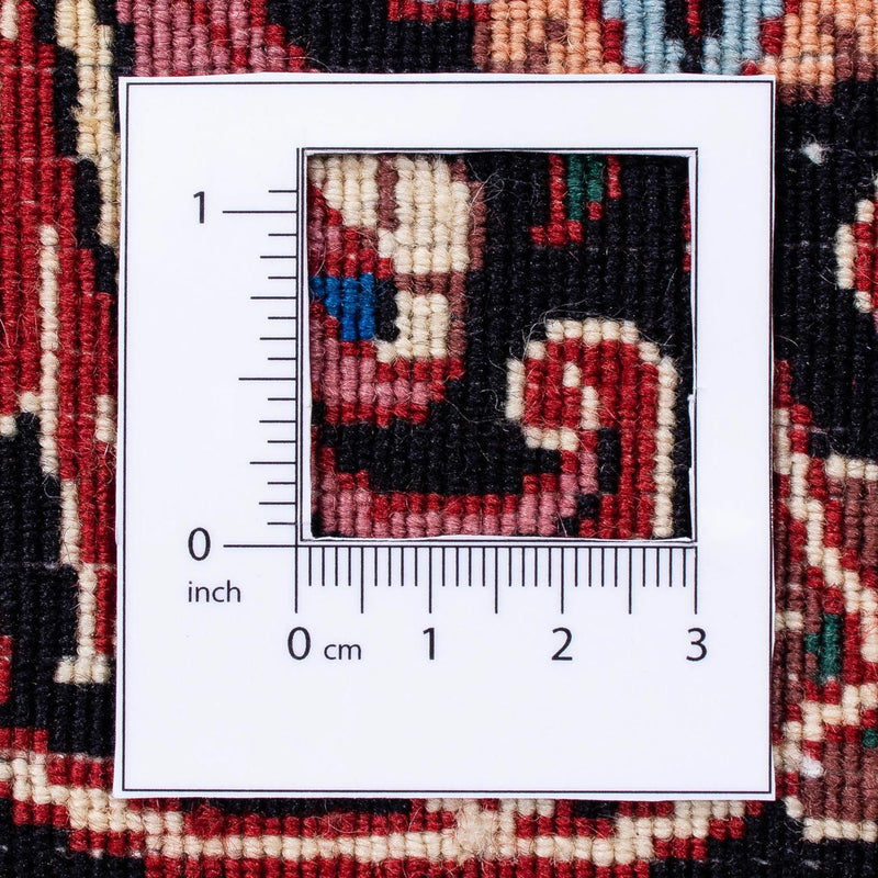 Tapis persan - Bidjar - 288 x 256 cm - rouge foncé