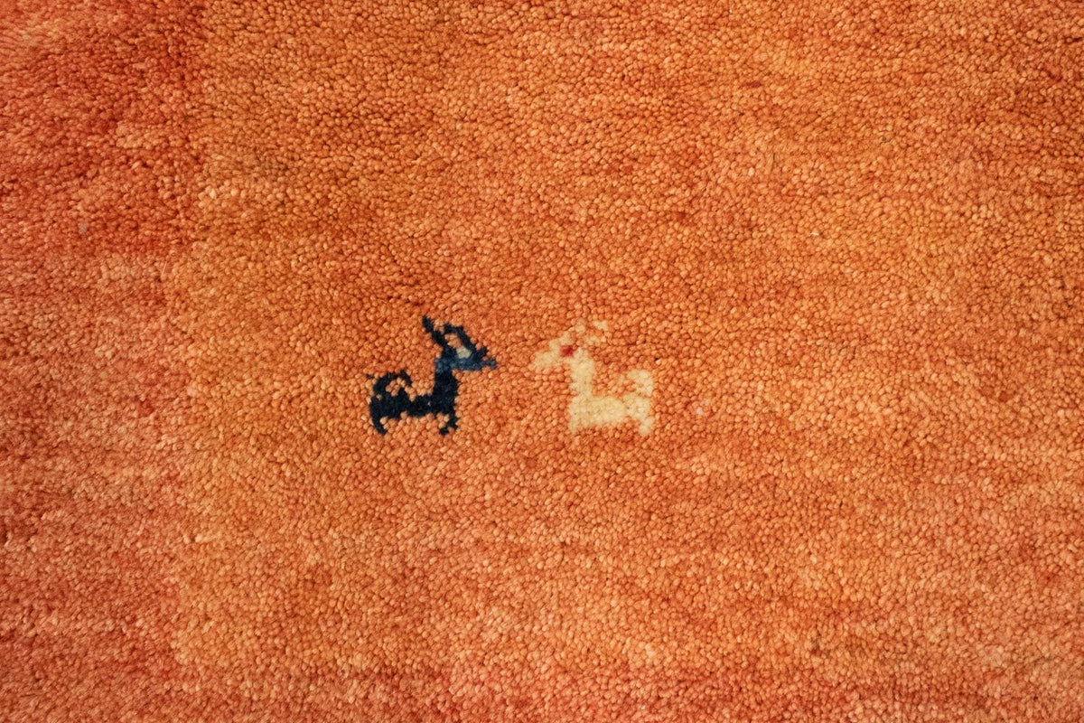 Tapis de couloir Tapis Gabbeh - Persan - 294 x 101 cm - rouille