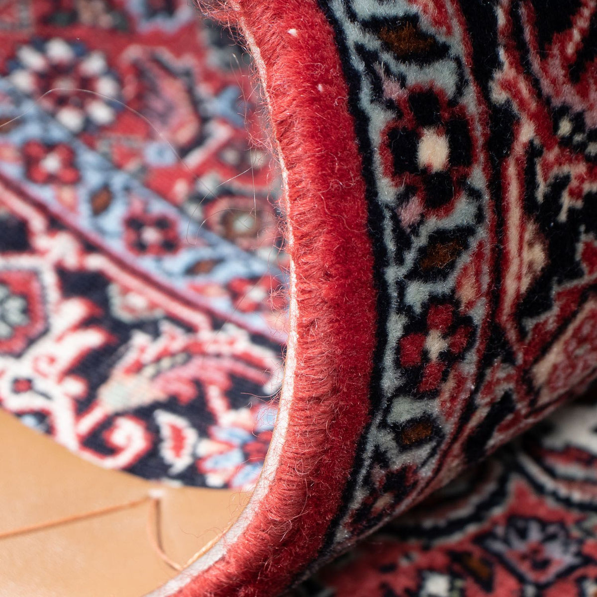 Tapis de couloir Tapis persan - Bidjar - 206 x 75 cm - rouge clair