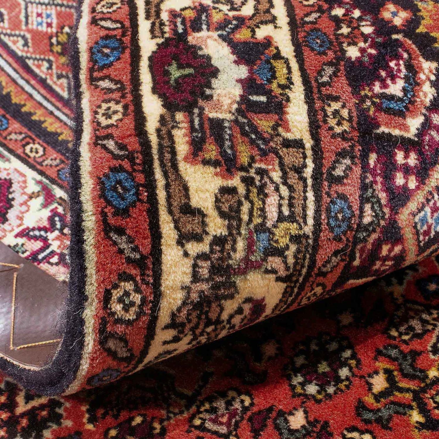 Tapis persan - Bidjar - 151 x 89 cm - rouge clair