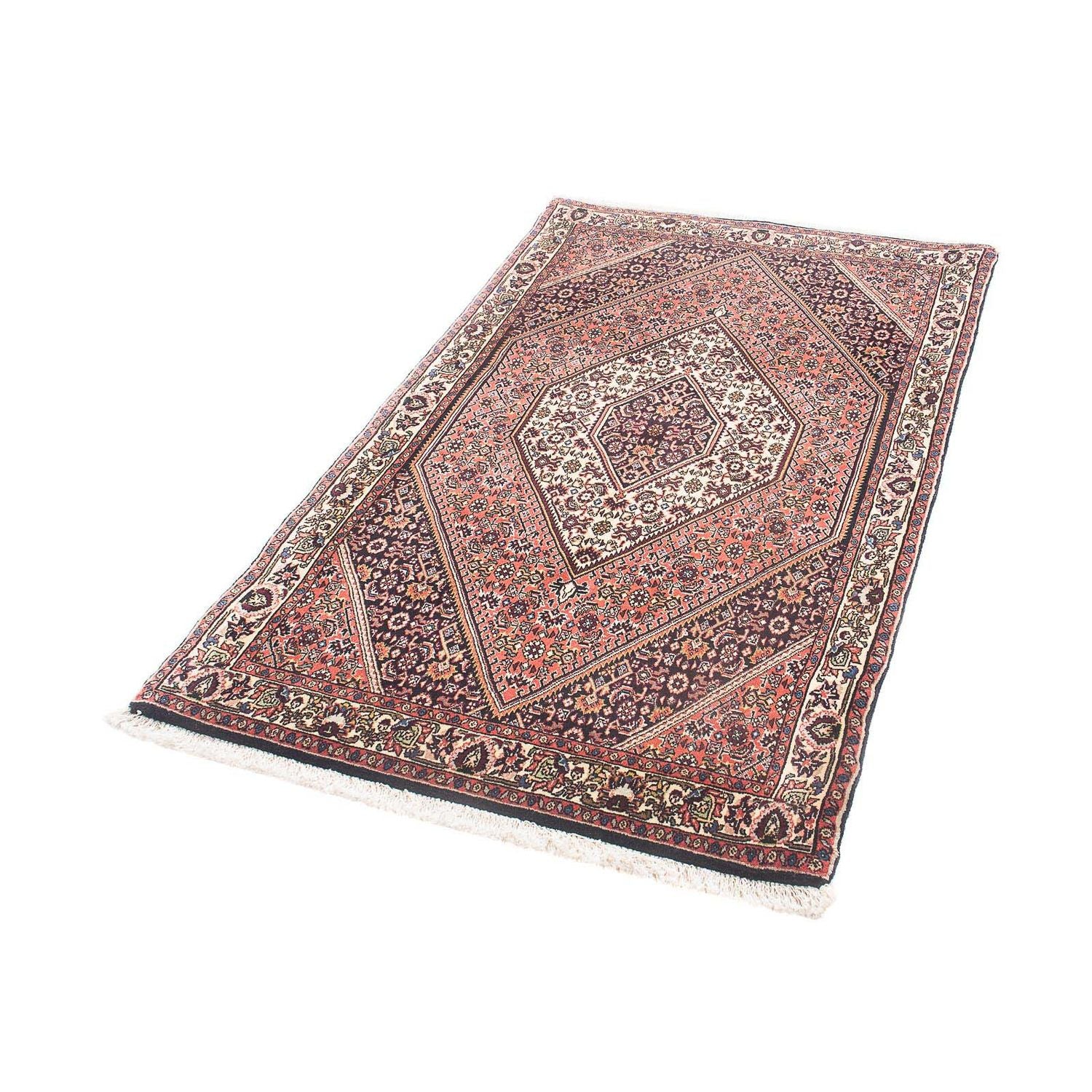 Tapis persan - Bidjar - 151 x 89 cm - rouge clair