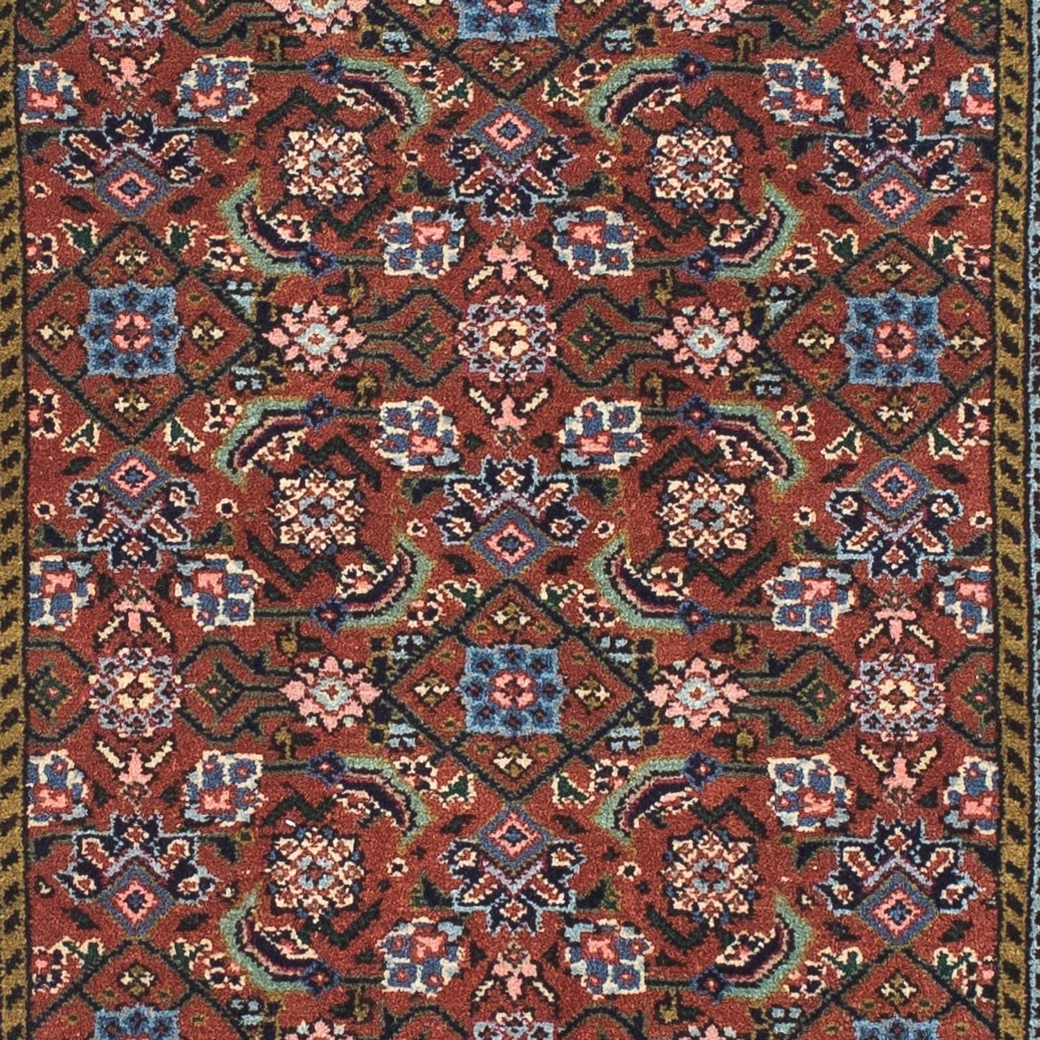 Tapis de couloir Tapis persan - Bidjar - 212 x 73 cm - marron