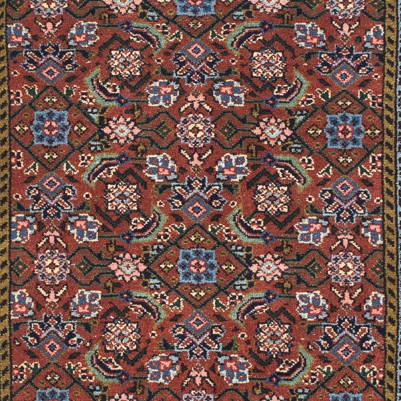 Tapis de couloir Tapis persan - Bidjar - 212 x 73 cm - marron