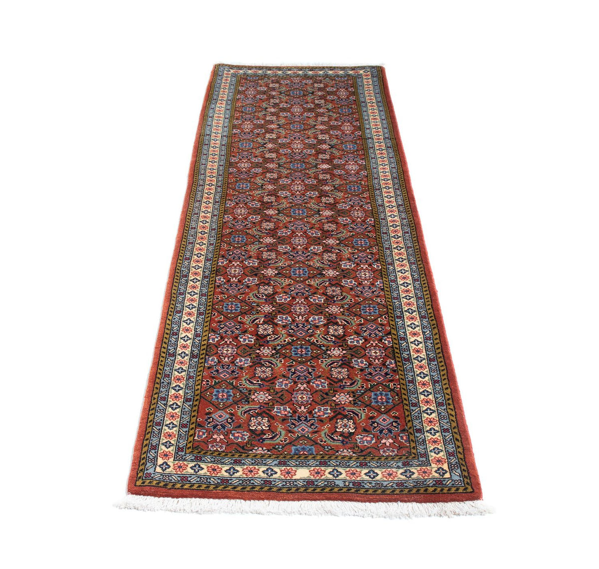 Tapis de couloir Tapis persan - Bidjar - 212 x 73 cm - marron