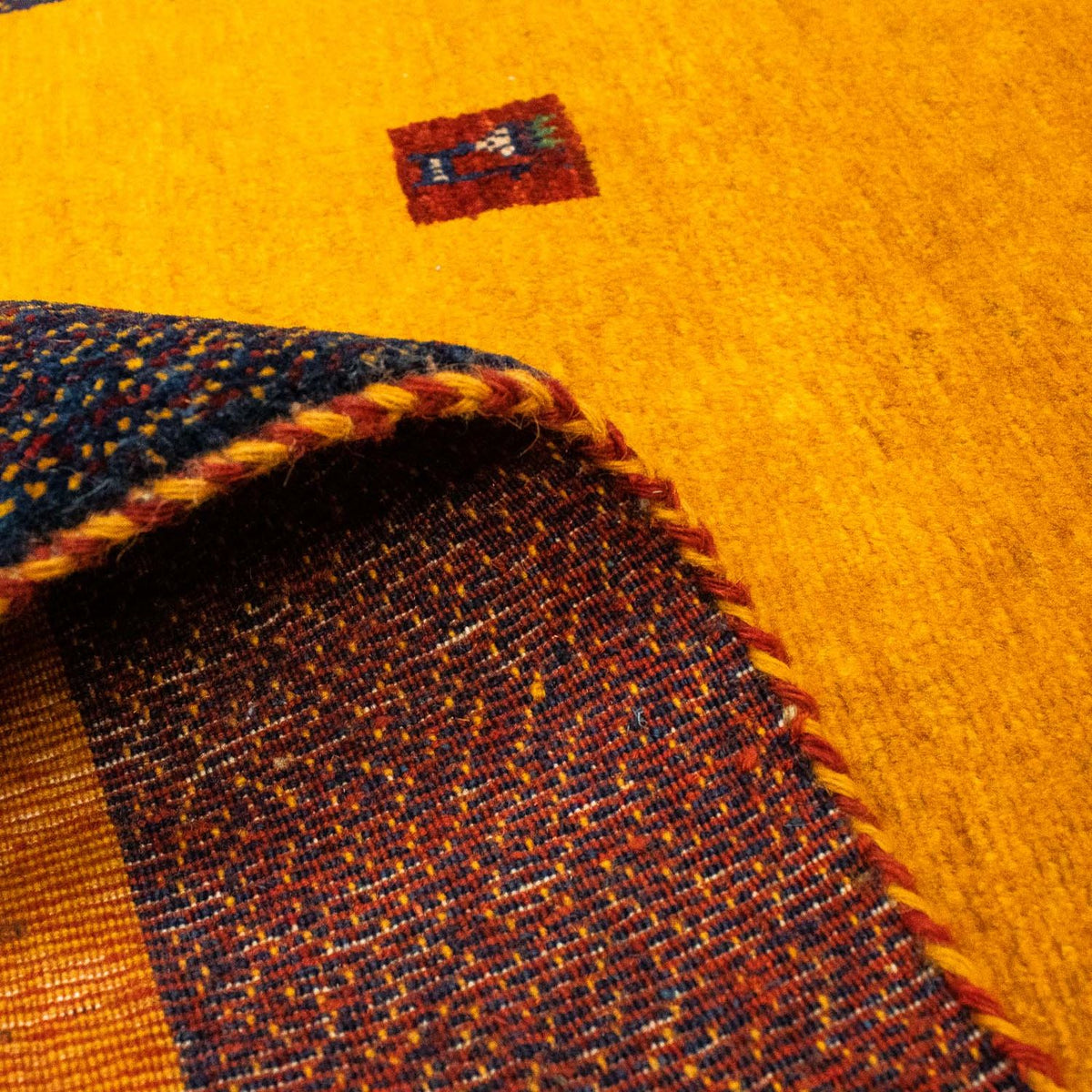 Tapis Gabbeh - Loribaft Persan - 150 x 107 cm - or