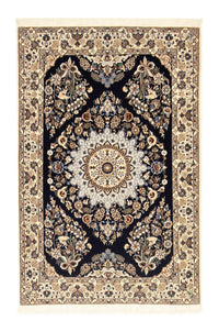 Tapis persan - Nain - Premium - 151 x 100 cm - bleu foncé