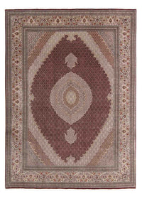Tapis persan - Tabriz - 353 x 253 cm - rouge foncé