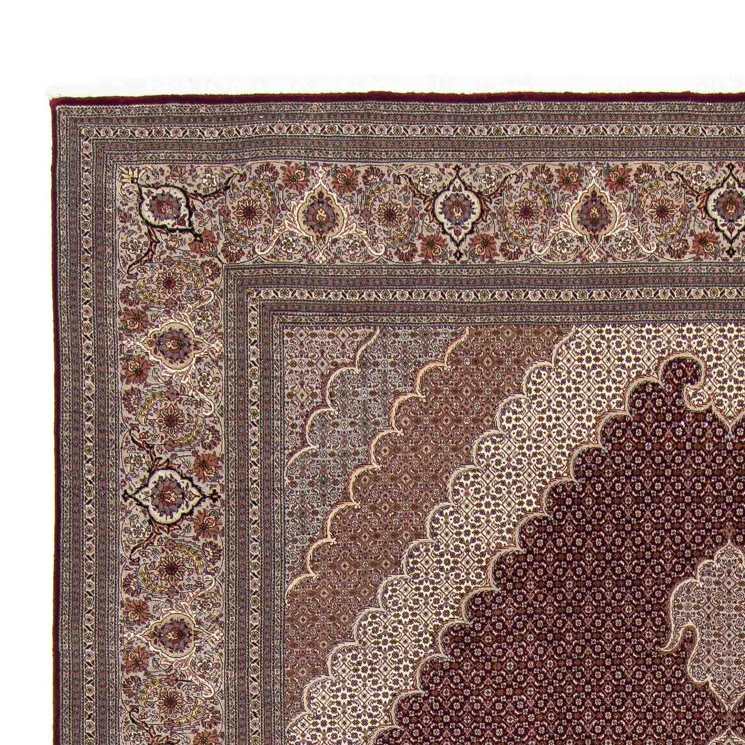 Tapis persan - Tabriz - 353 x 253 cm - rouge foncé