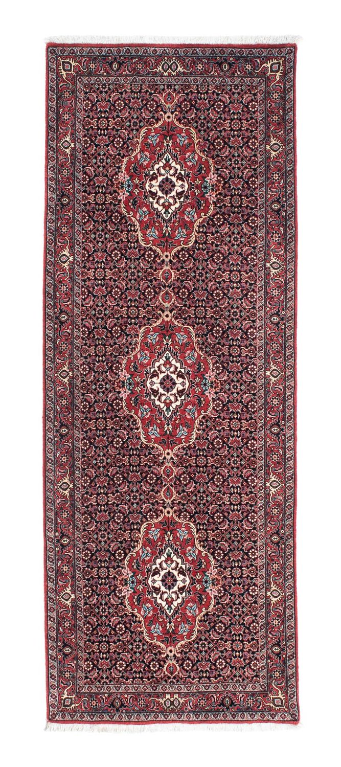 Tapis de couloir Tapis persan - Bidjar - 202 x 75 cm - rouge