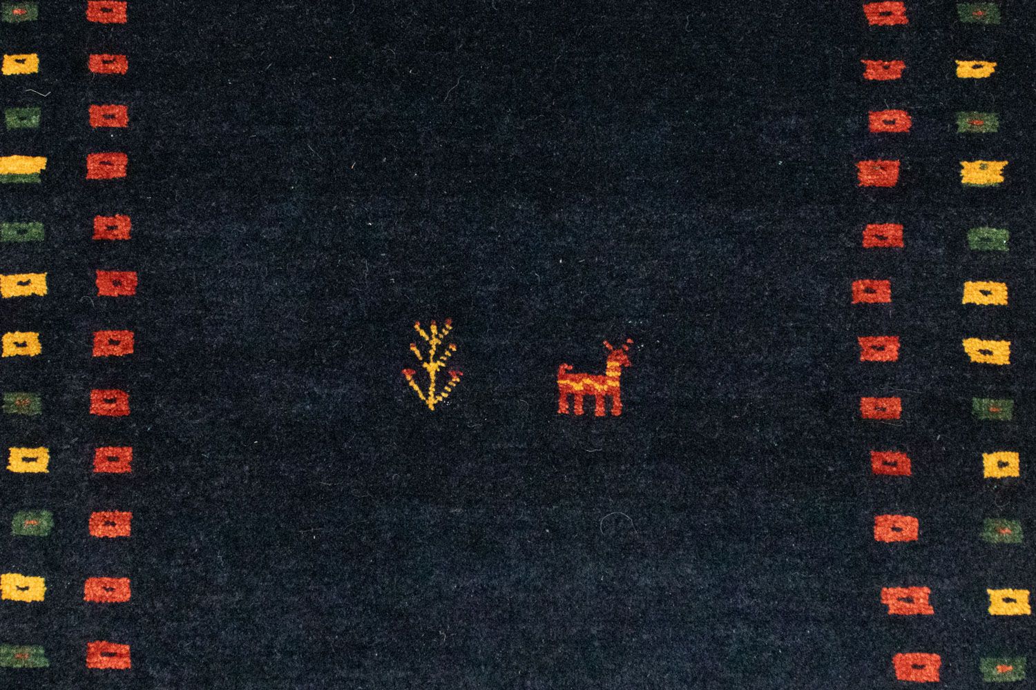 Tapis Gabbeh - Loribaft Persan - 147 x 104 cm - bleu foncé