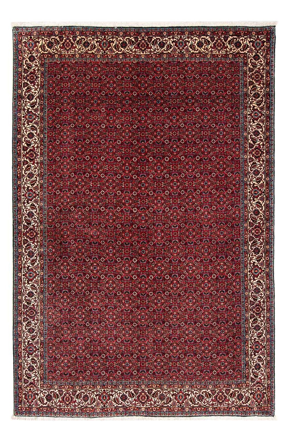 Tapis persan - Bidjar - 243 x 172 cm - rouge foncé